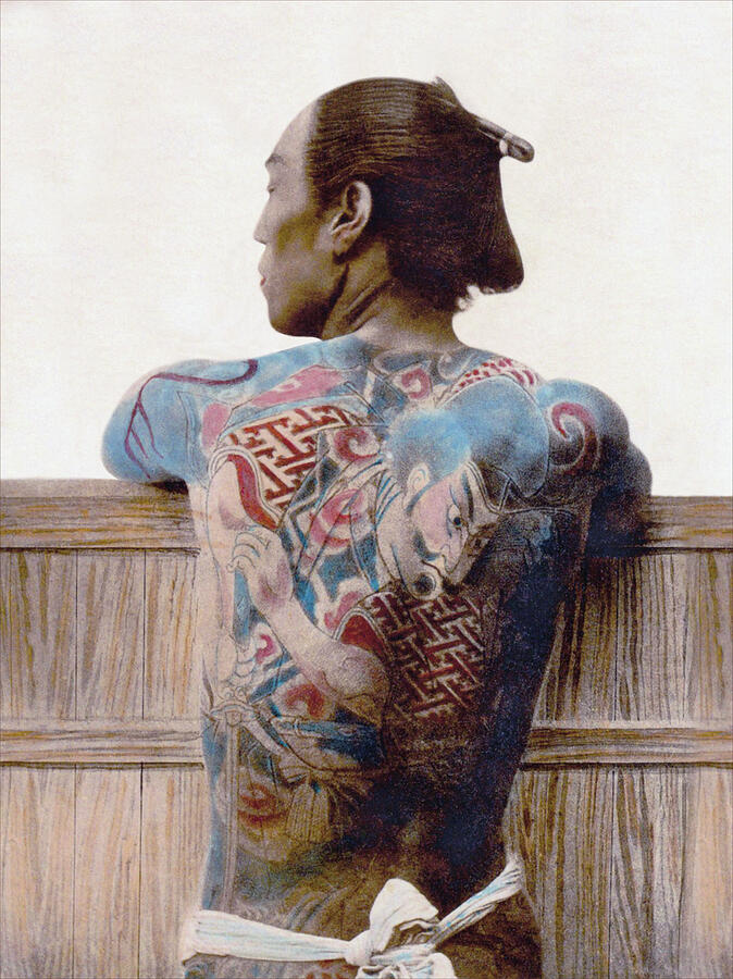 Hand Colored Photography, Japan - Irezumi #1, c1870-1890 Photograph by ...