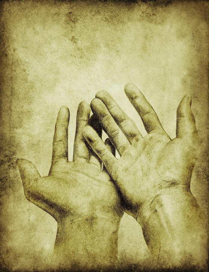 Hand Drawing on a Grungy Paper Background Photograph by Ranplett