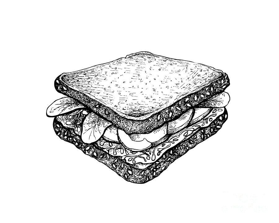 Sandwich Icon Bread Abstract Black, Sandwich Drawing, Bread Drawing, Sandwich  Sketch PNG and Vector with Transparent Background for Free Download