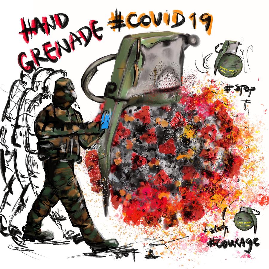 Hand Grenade  Digital Art by Sladjana Lazarevic