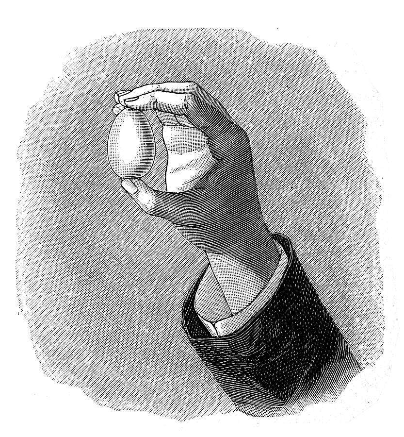 Hand holding egg Drawing by Nastasic