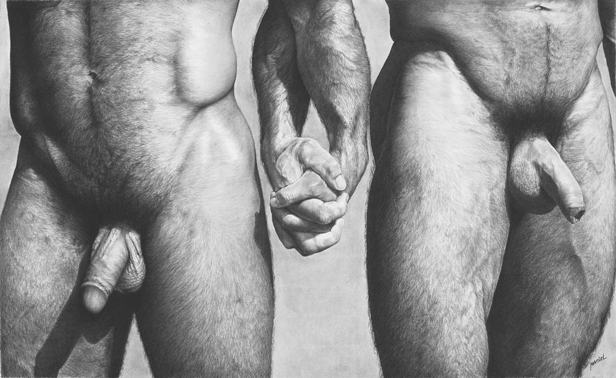 Gay Drawing - Hand in Hand by Maciel Cantelmo.