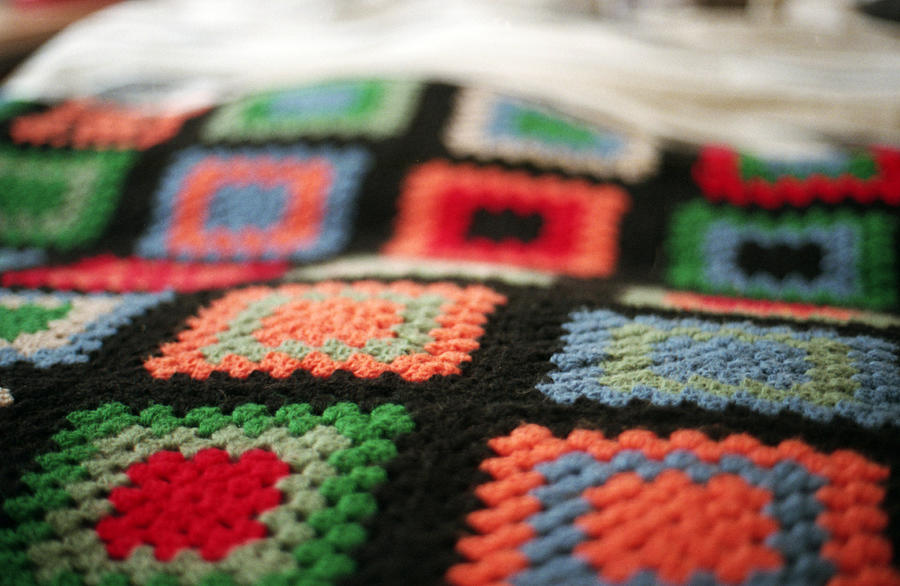 Hand made crochet blanket Photograph by Benjamin Clinch