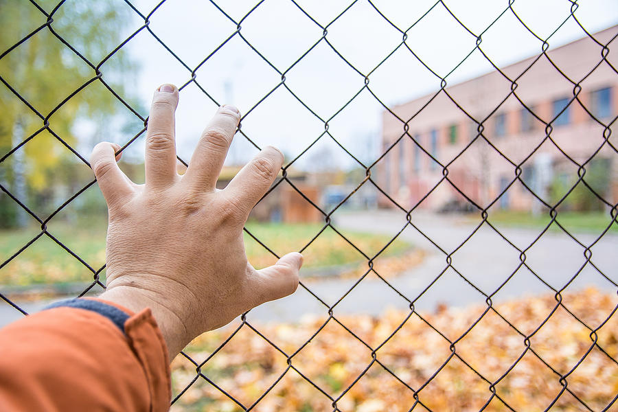 hand on a fence, there is no way, Chernobyl Photograph by Alfaphotorus