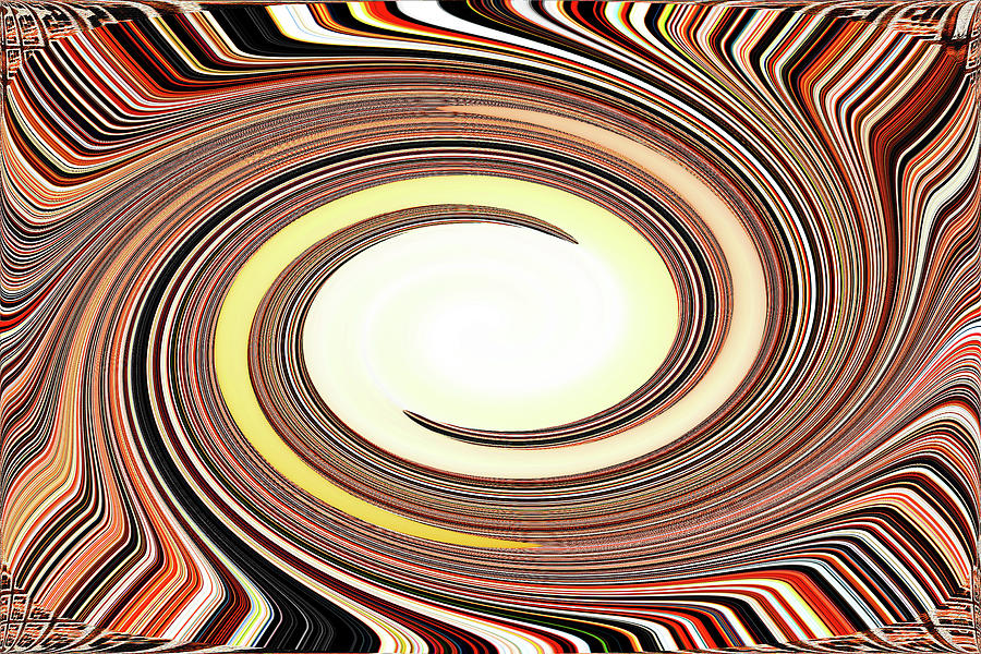 Hand Painted Abstract Swirl Digital Art by Tom Janca