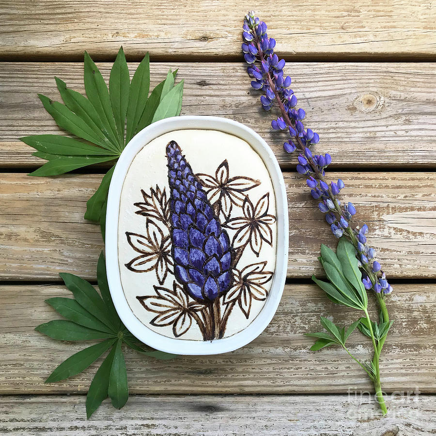 Hand Painted Purple Lupine Sourdough 1 Photograph by Amy E Fraser