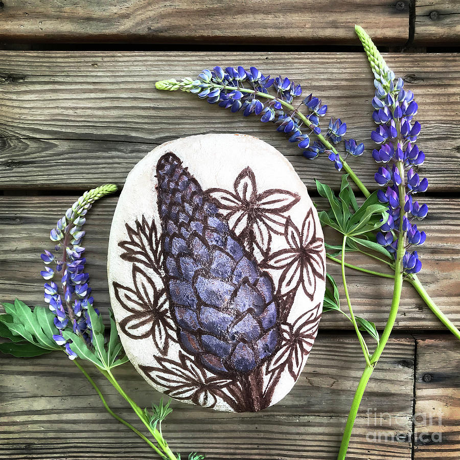 Hand Painted Purple Lupine Sourdough 2 Photograph by Amy E Fraser