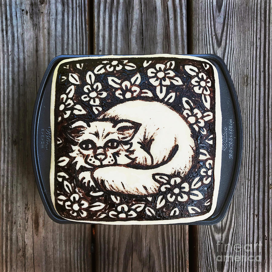 Hand Painted Sourdough Cat Designs x 2. 1 Photograph by Amy E Fraser