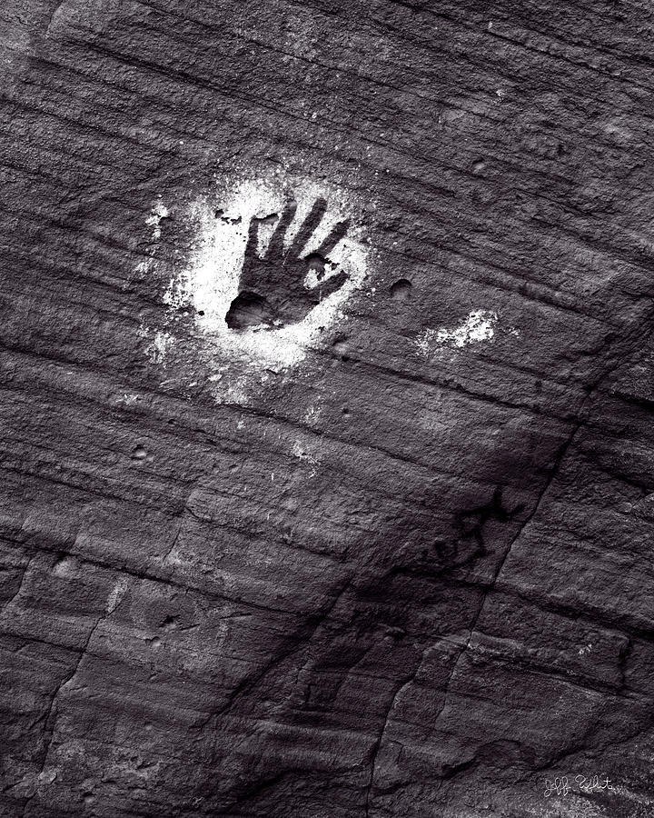Hand Pictograph Photograph by Jeff White