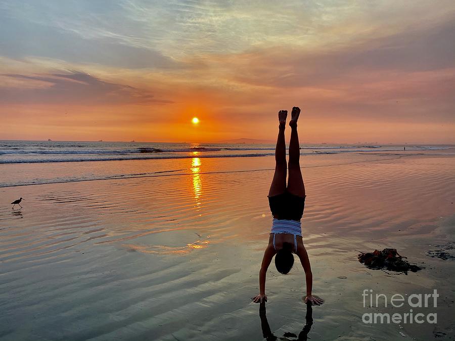 Hand Stand at Sunset Photograph by Katherine Erickson