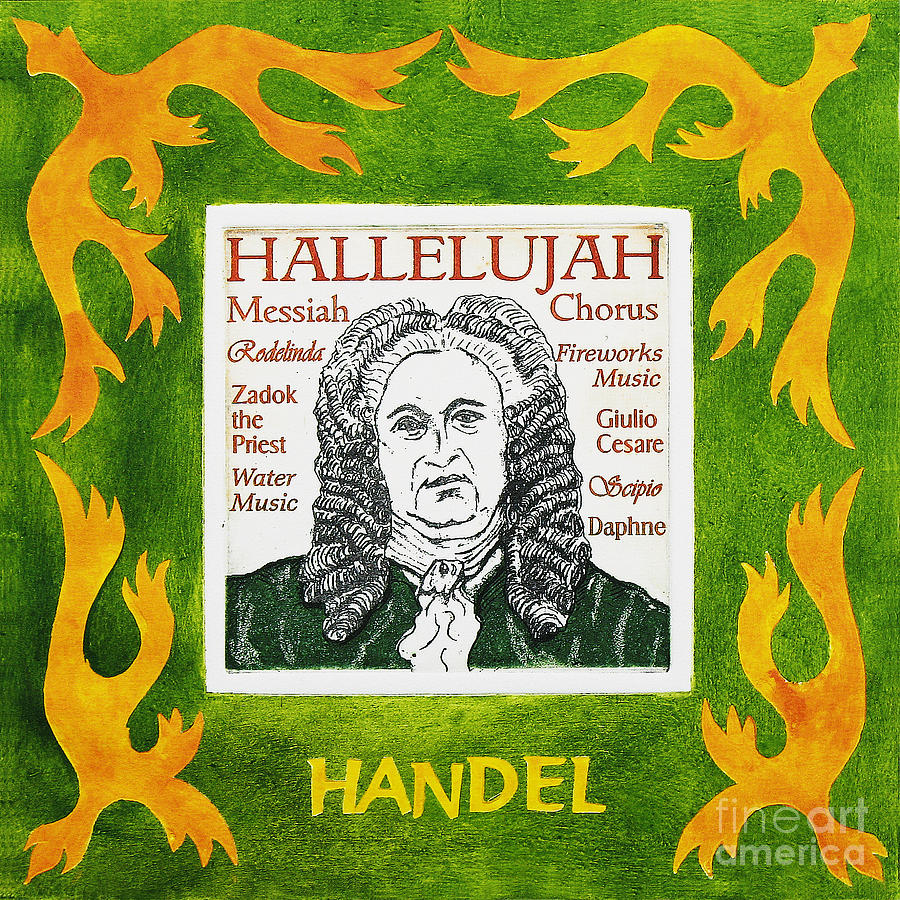 Handel portrait Digital Art by Paul Helm