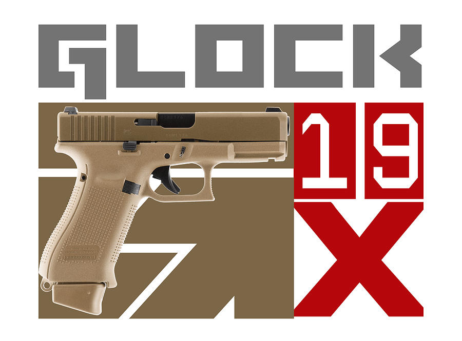 Glock Digital Art - Handgun Glock 19x by Erwin Hermawan