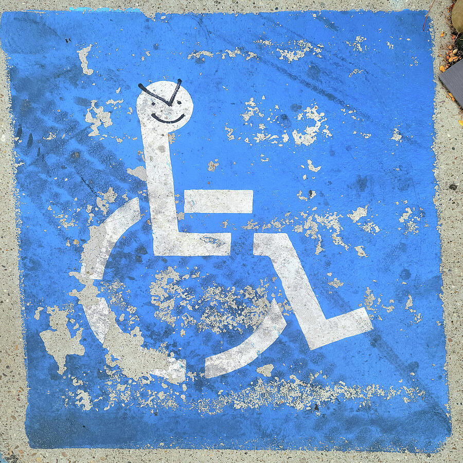 Handicap Parking Face Photograph by Austin Brown - Fine Art America