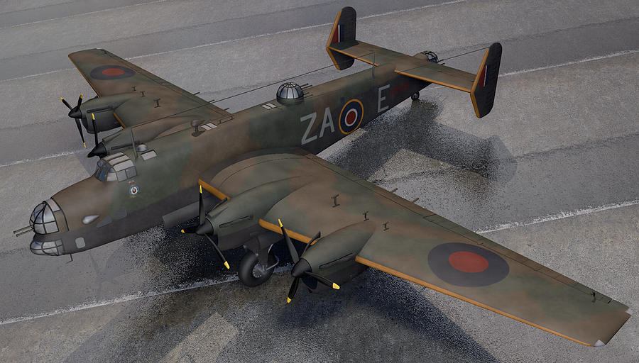 Handley Page Halifax Mk-2 Digital Art by Mark Rowles