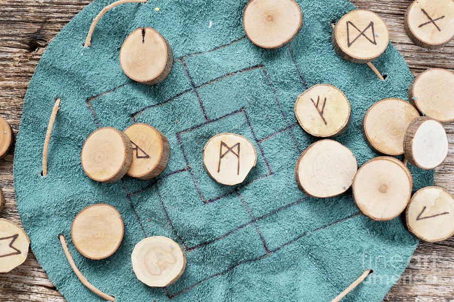 Handmade runes for fortunetelling Photograph by Anastasy Yarmolovich
