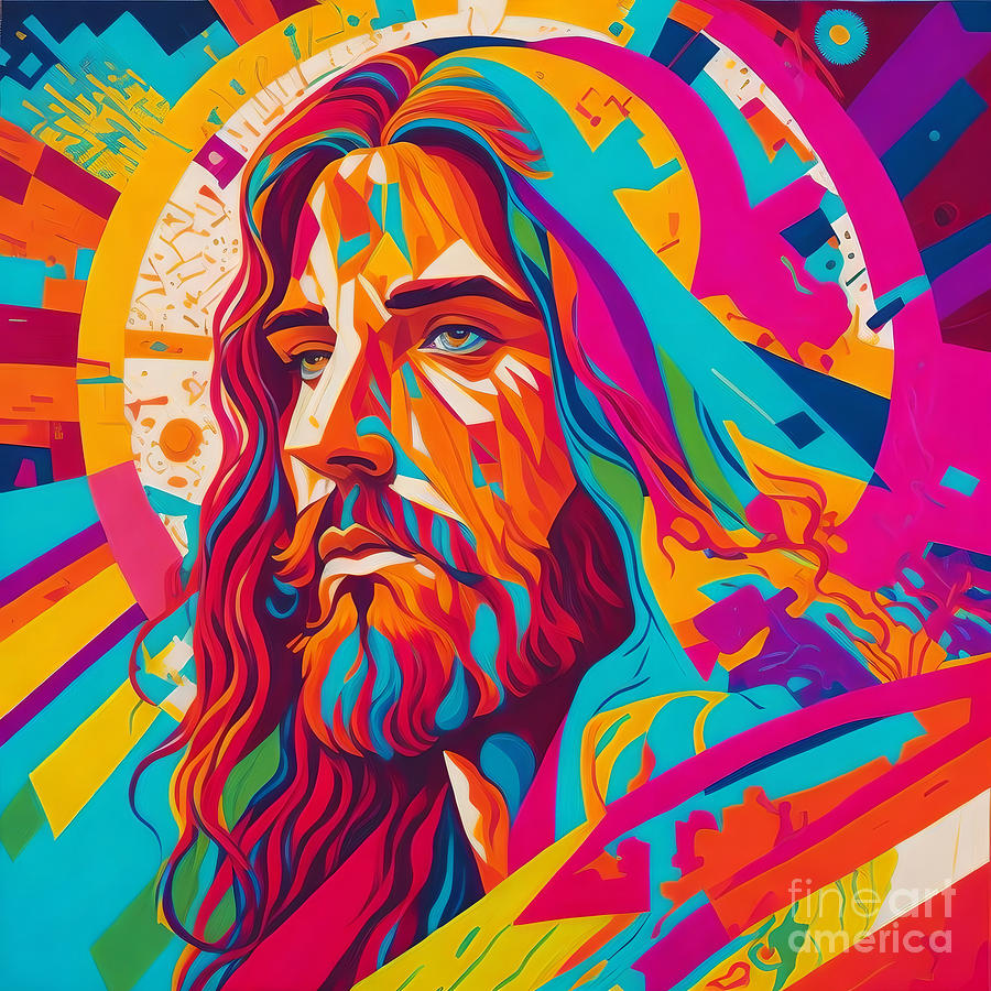 Handmade Unique Abstract Jesus Christ Painting Art Painting by Tushar ...