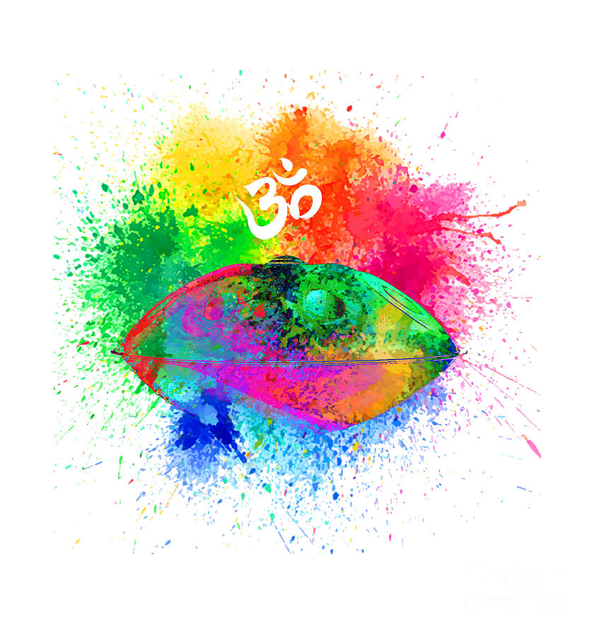 Handpan OM in colorfull Digital Art by Alexa Szlavics