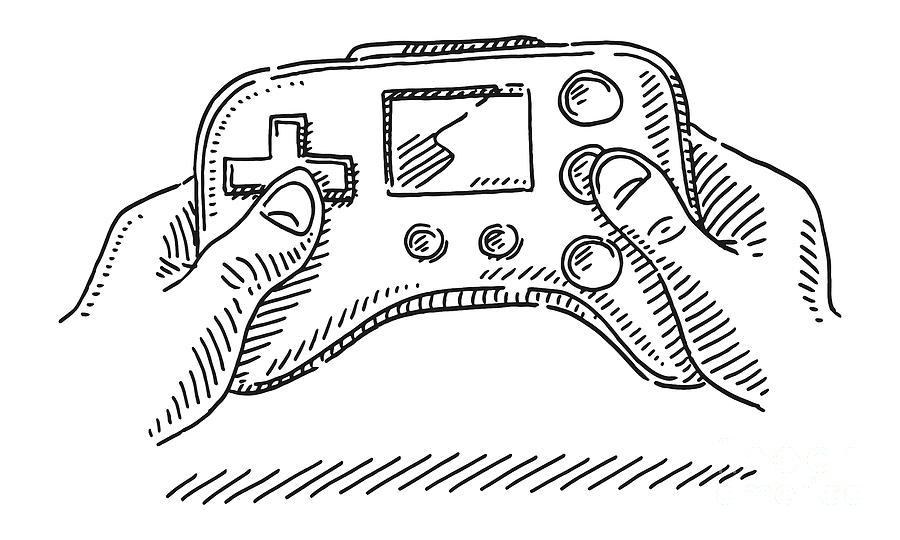 How to draw a game controller step by step 