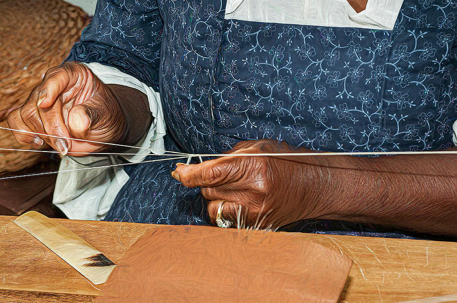 Hands Of The Wig Maker Photograph