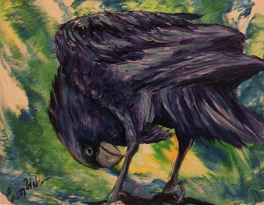 Handsome Crow Painting by Erin Cronin-webb | Fine Art America