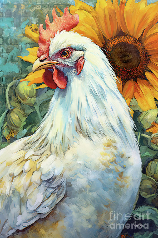 Rooster Painting - Handsome Hank by Tina LeCour