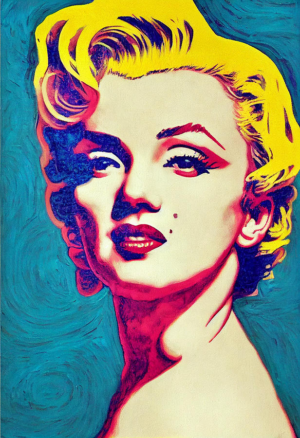 Handsome portrait of Marilyn Monroe painting in cc927de0 73fa 6450c3 ...