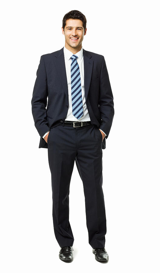 Handsome Young Businessman Portrait - Isolated Photograph by Neustockimages