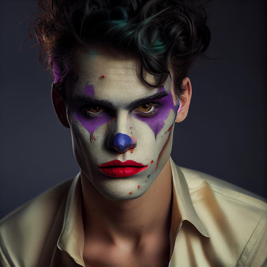 Handsome young Fashion model as crazy clown IT ffc f ad db c by Asar ...