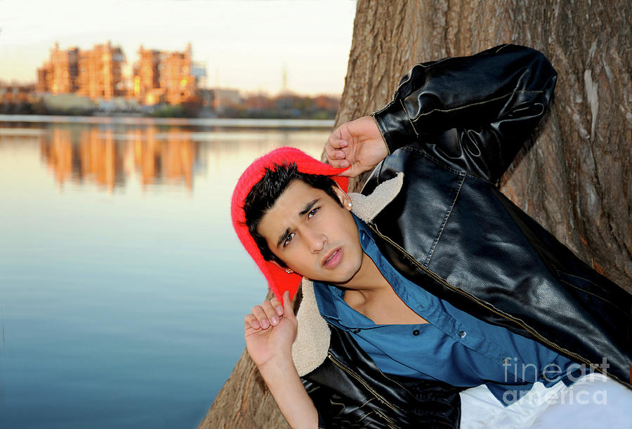Handsome young hispanic man in a goofy surprise pose Photograph by Gunther Allen