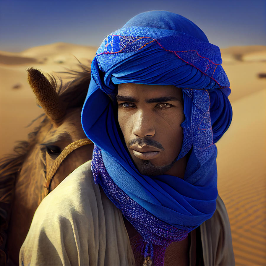 Handsome young Tuareg man wearing blue turban k dc fbee ed a ecdcd by ...