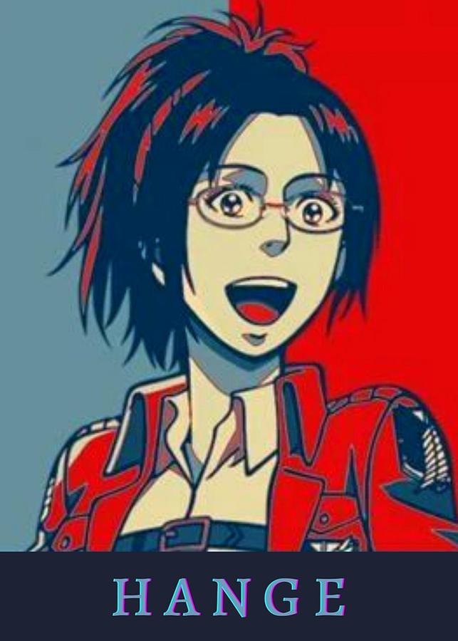 Hange Zoe Attack On Titan Retro Poster Digital Art by Jeffery Hampton Pixels