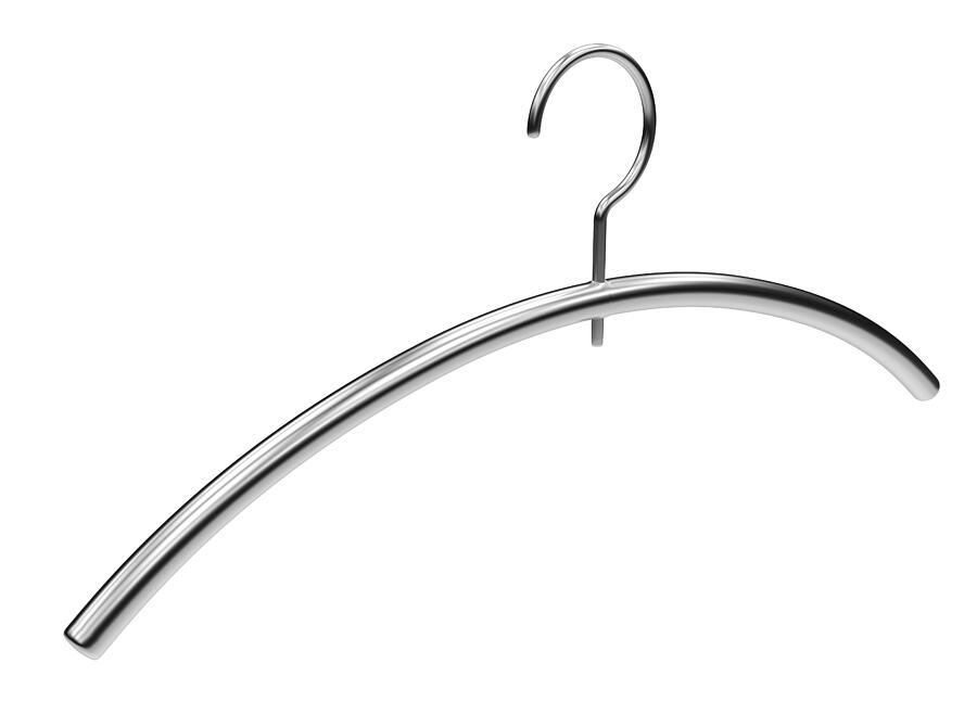 Hanger From Chromed Metal On White Background Photograph by Kurtcan