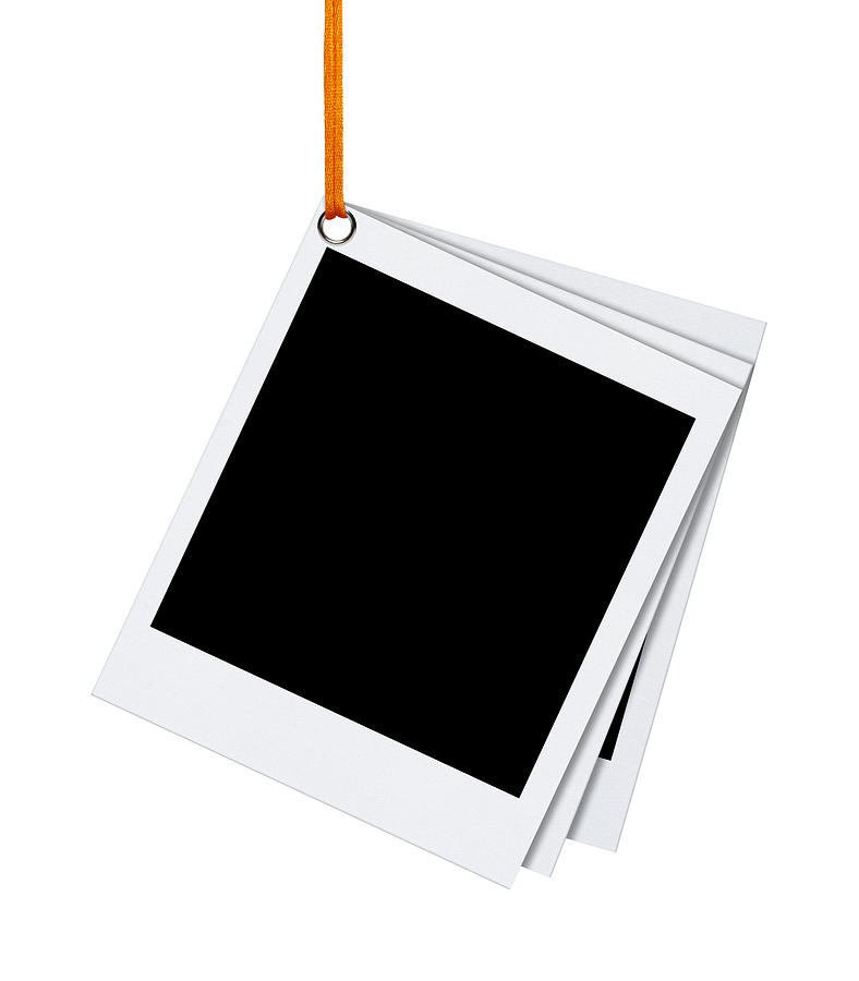 Hanging Blank Photo (Clipping Path) Photograph by Petekarici
