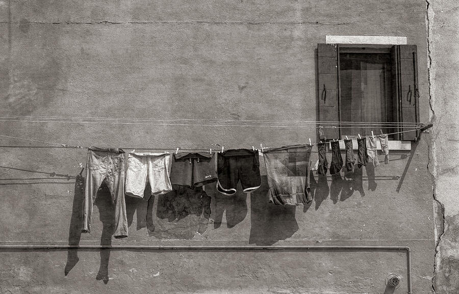 Hanging Clothes of Venice Photograph by David Letts