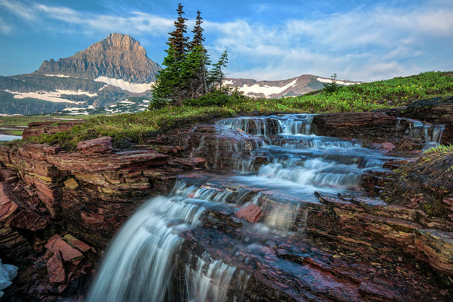 Hanging Gardens Cascades - Logan Pass Photograph by Photos by Thom
