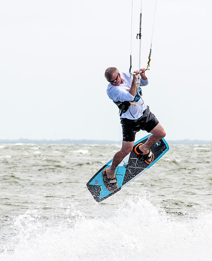 Kitesurfing Photograph - Hanging In There by Norman Johnson