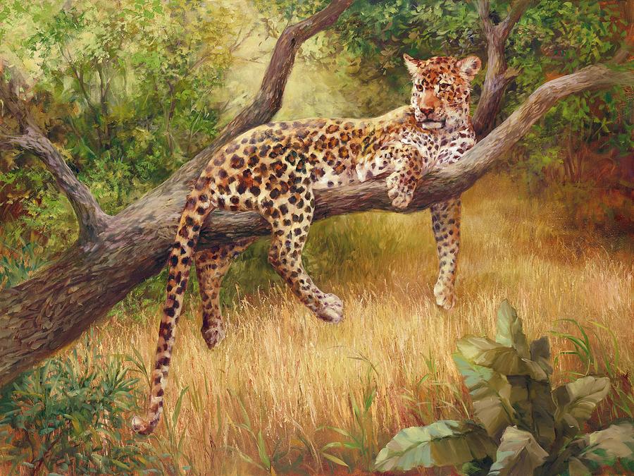 Jungle Painting - Hanging Out by Laurie Snow Hein