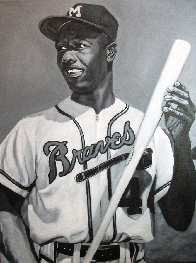 Hank Aaron Painting by Paul Smutylo - Fine Art America