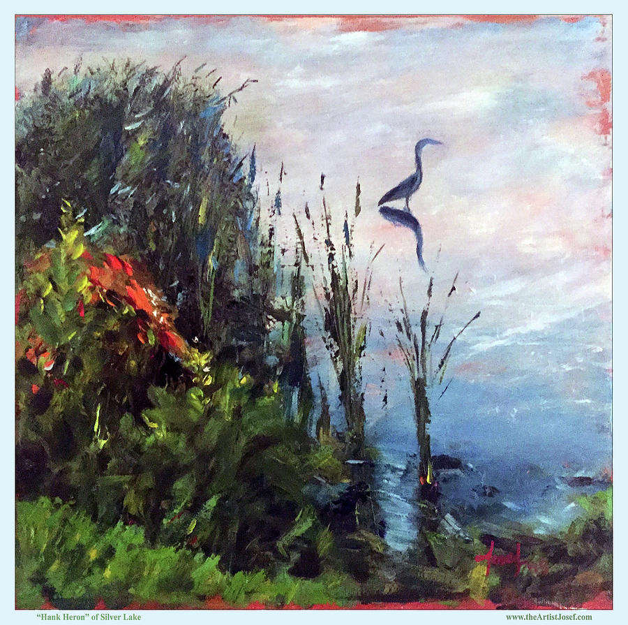 Hank Heron of Silver Lake Painting by Josef Kelly