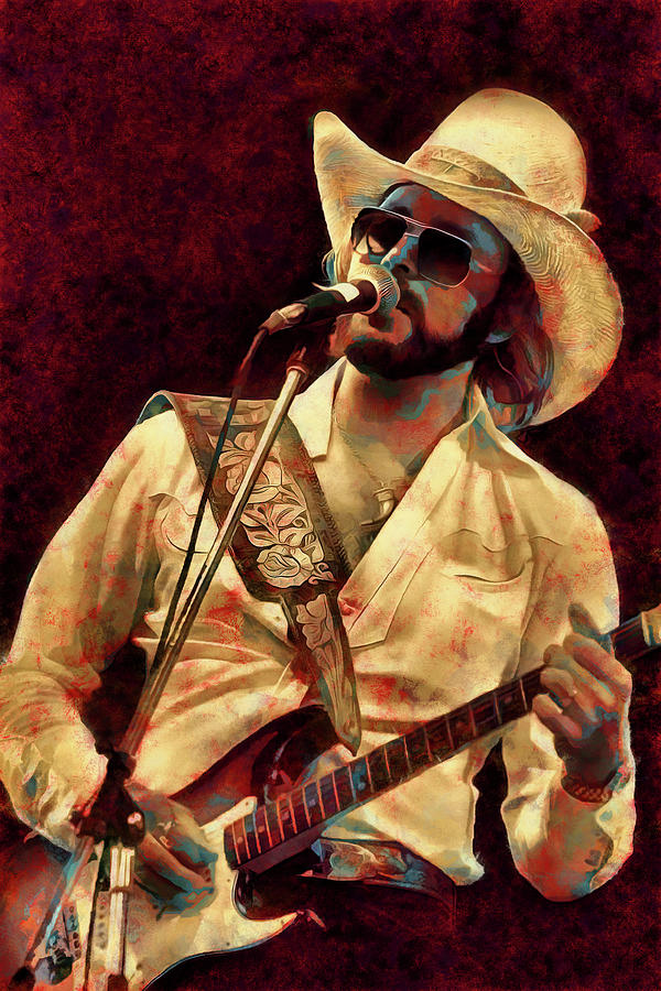 Hank Williams Jr Mixed Media - Hank Williams Jr Art Whiskey Bent And Hell Bound by The Rocker Chic