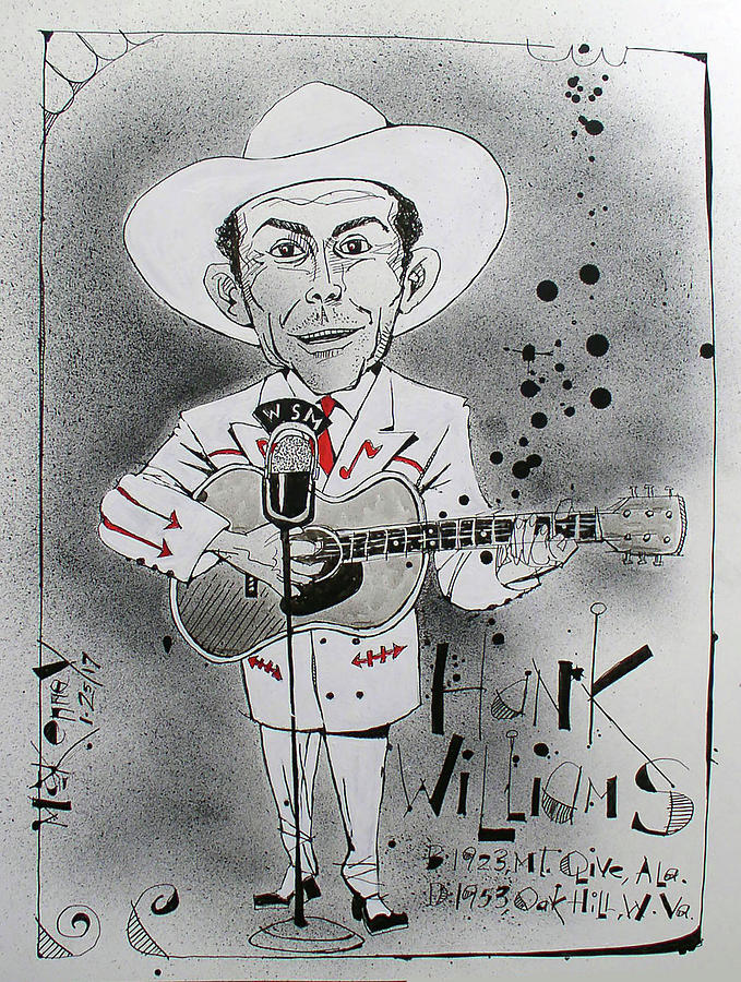 Hank Williams Drawing by Phil Mckenney