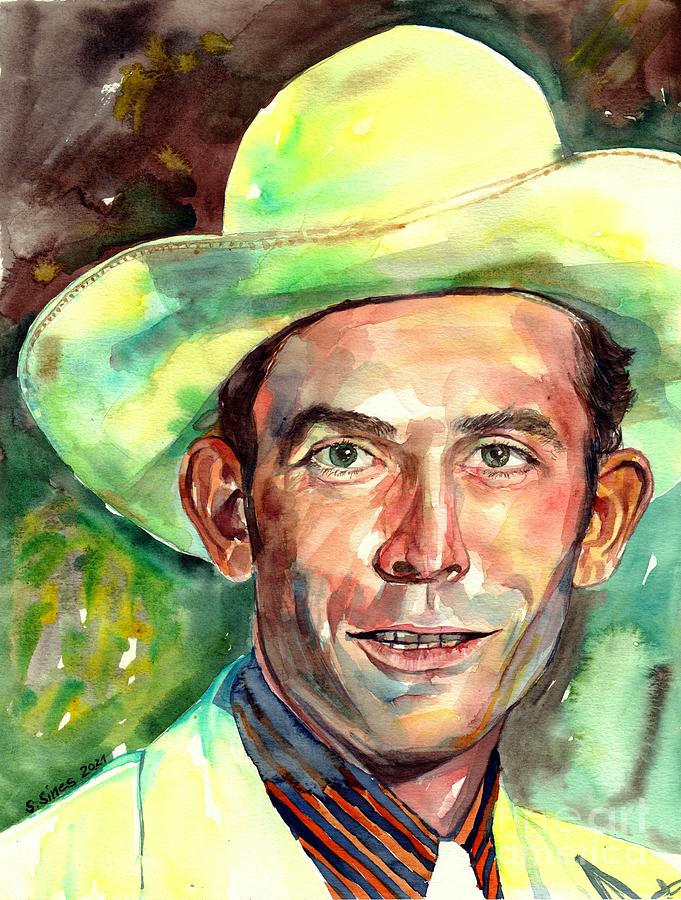 Hank Williams Painting - Hank Williams Portrait by Suzann Sines
