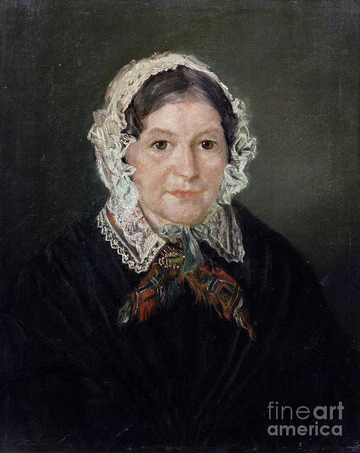 Hanna Winsnes, 1850 Painting by O Vaering by Matthias Stoltenberg