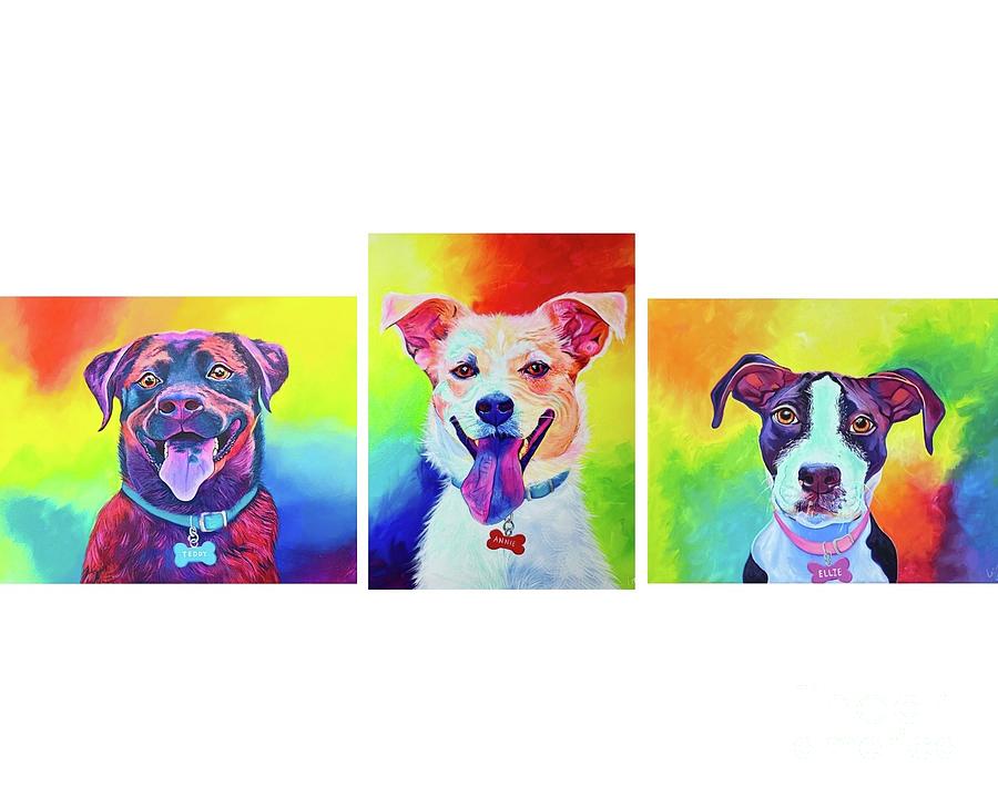 Hannah's Trio Painting by Liz Martinez - Fine Art America