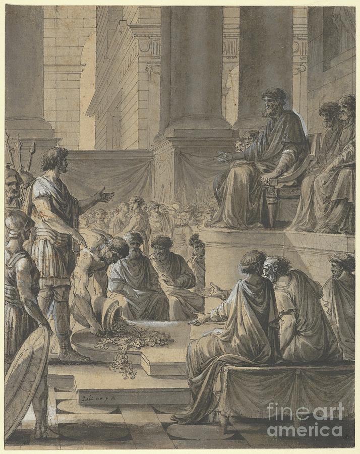 Hannibal Before the Senate in Carthage Painting by Shop Ability