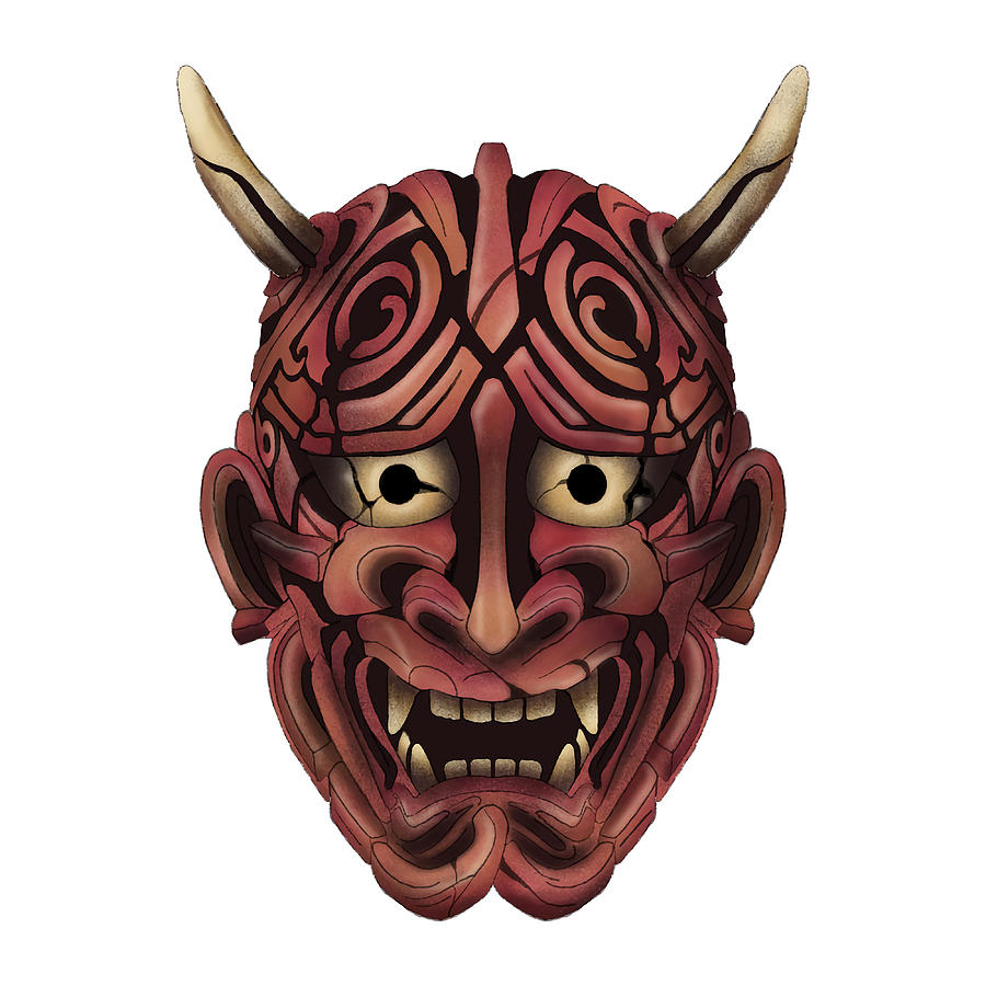 Hannya Mask Poster cute Painting by Miller Clark | Fine Art America