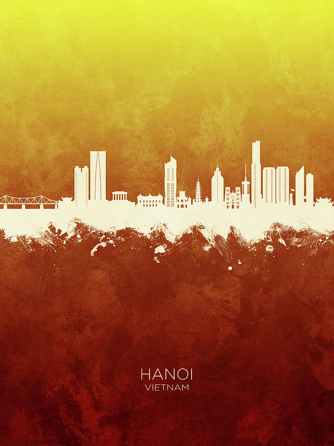 Hanoi Saigon Vietnam Skyline #18 Digital Art by Michael Tompsett - Pixels