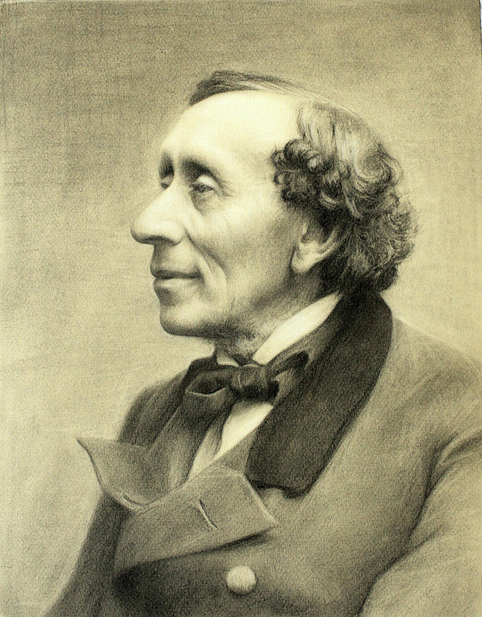 Hans Christian Andersen Drawing by Ana Vaturi - Pixels