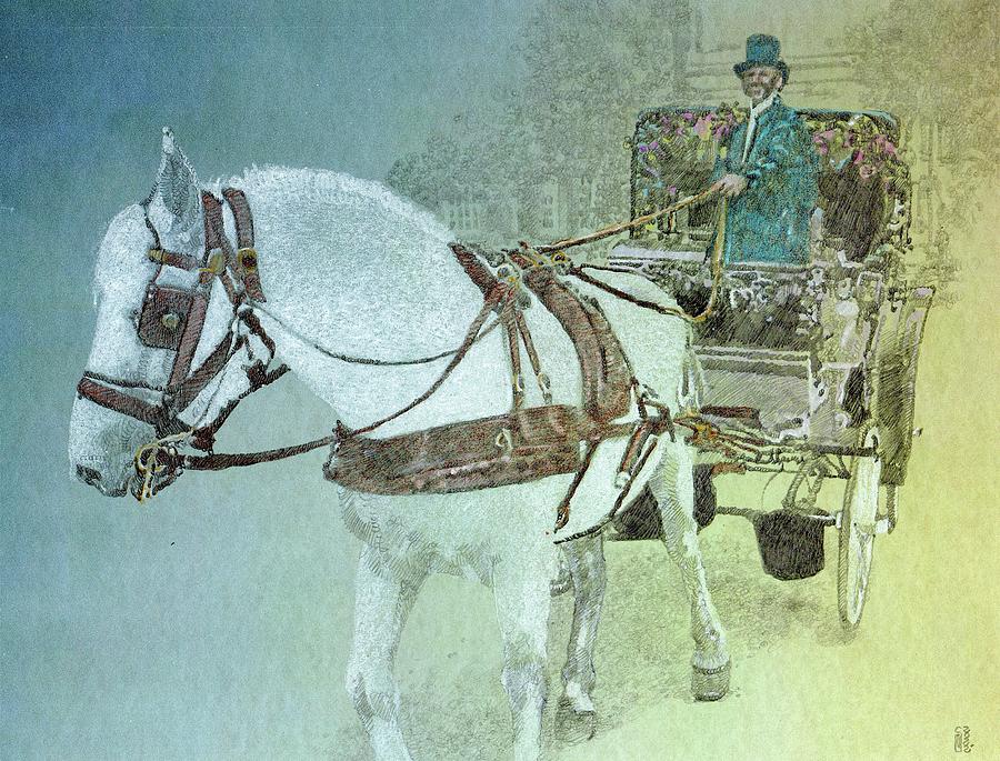 Hansom Cab Drawing by Stephen Marchesi - Fine Art America