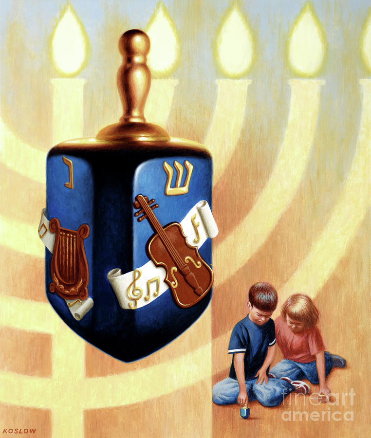 Hanukkah Painting by Howard Koslow Hanukkah Painting by Howard Koslow